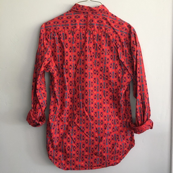 Vintage western red patterned button down - Picture 2 of 5